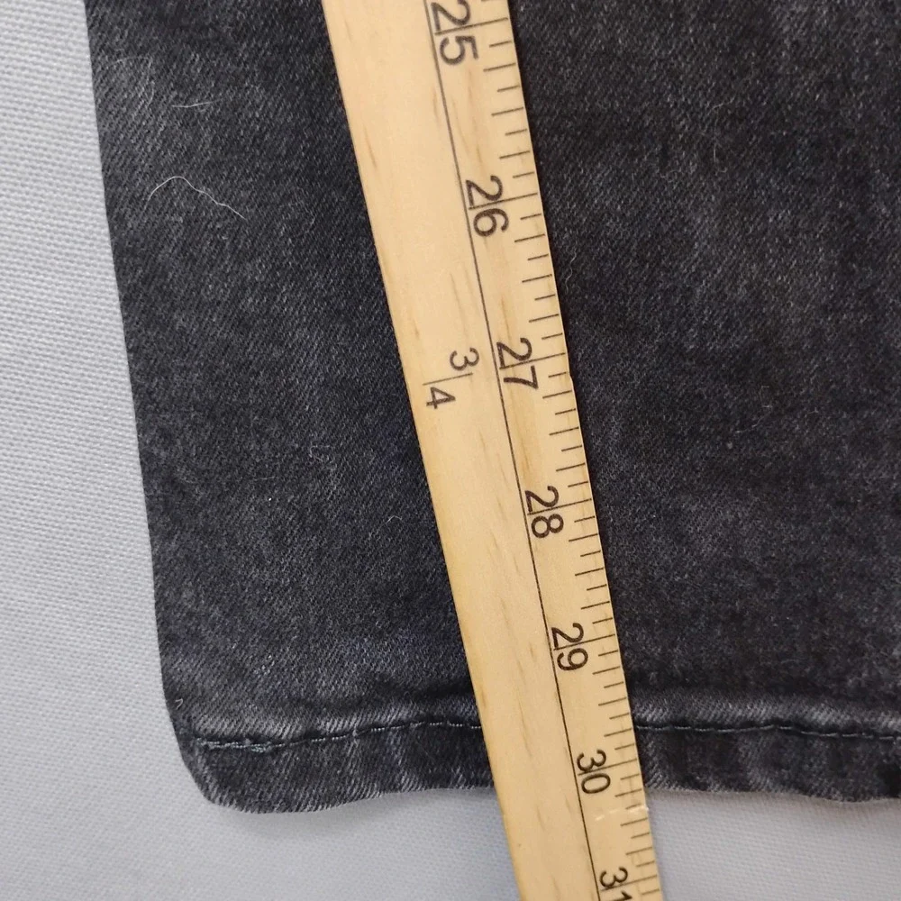 Levis 502 Regular Tapered Fit Mens Jeans 31x32 Washed Black Denim Pants